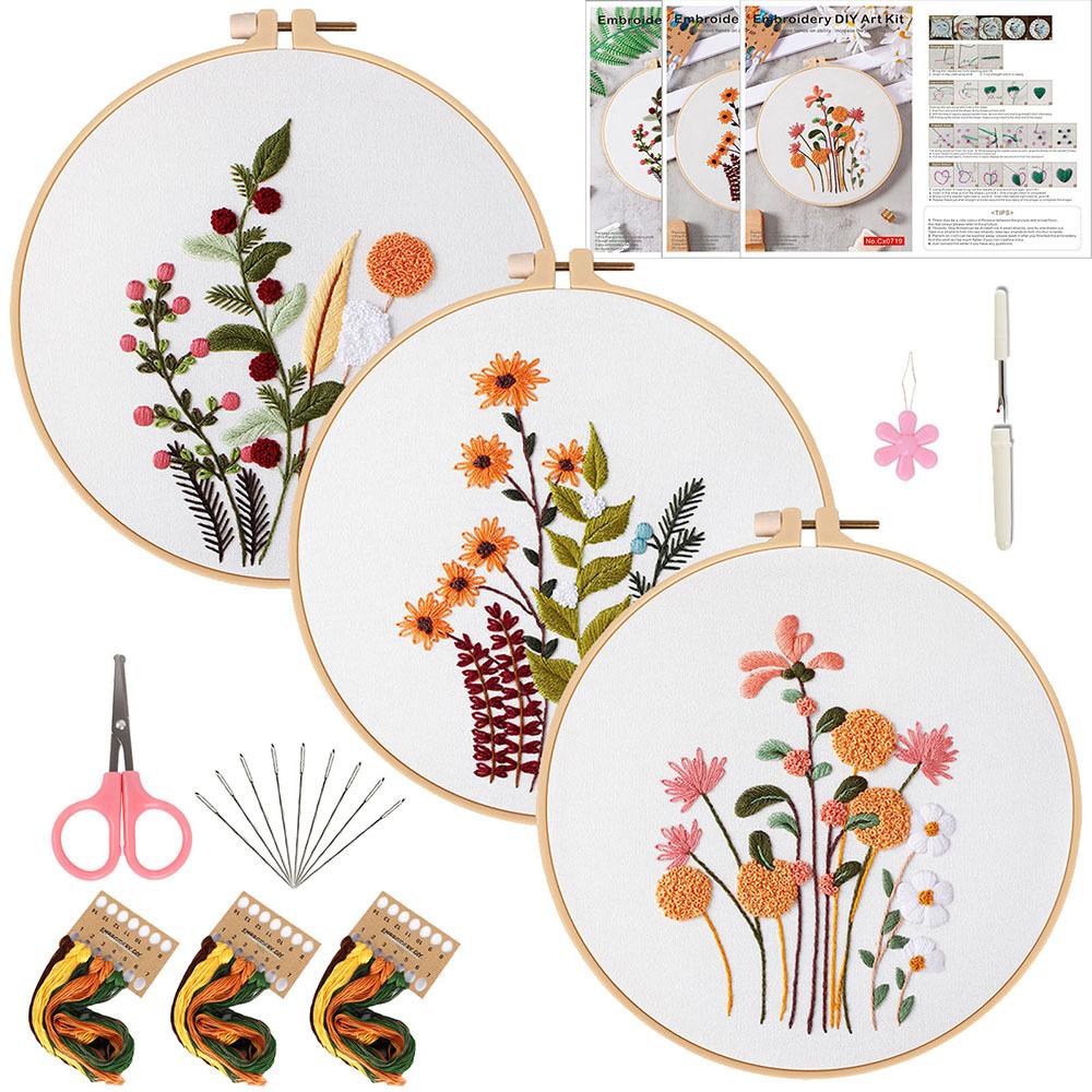 Diy Handmade Embroidery Material Package, European-Style Flowers And Plants Are Quiet And Demure, And The New Needle And Thread Set.