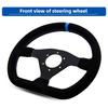 300mm Racing Steering Wheel Flat Suede Car Drift Pc Game Wheels Control Universal PCD-70mm