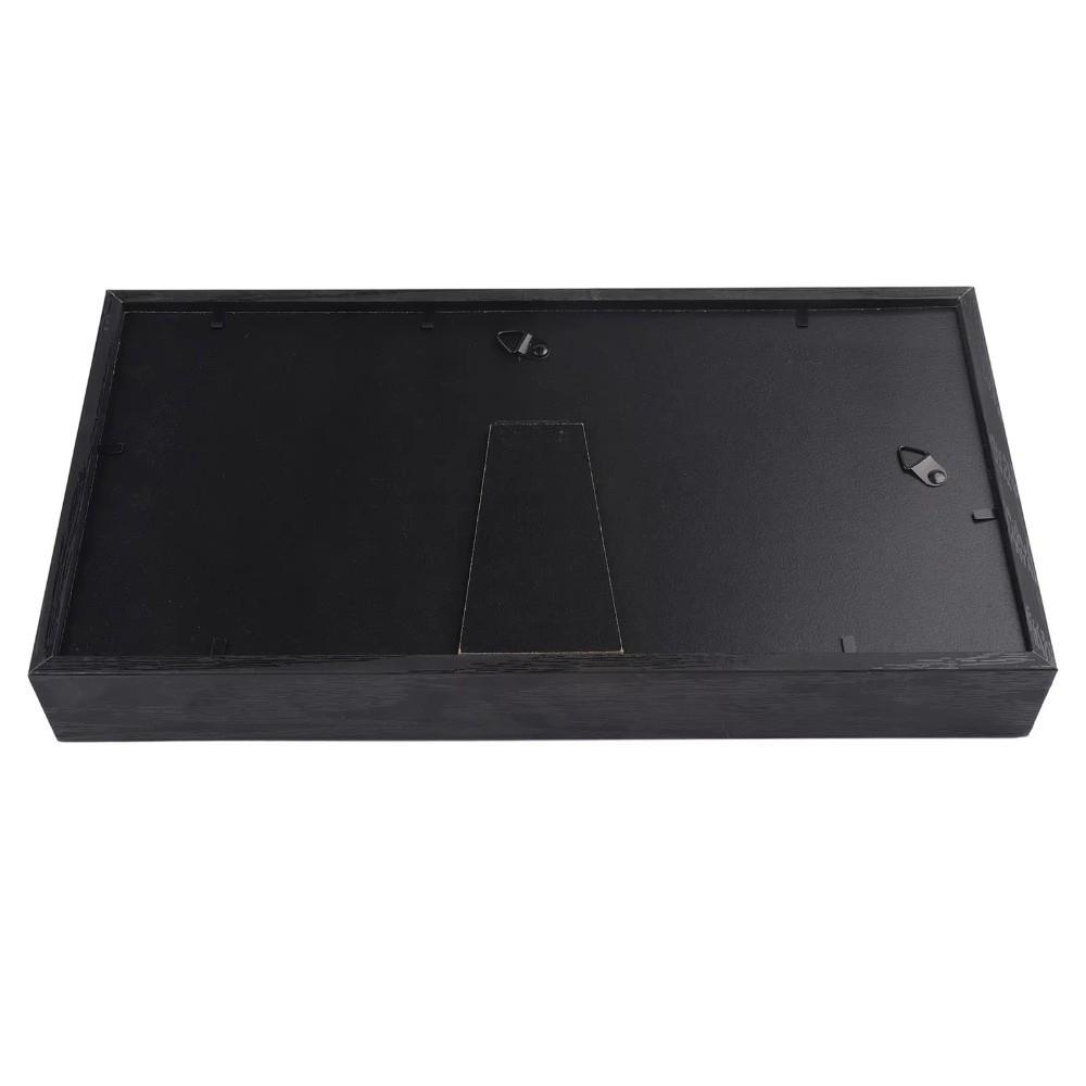 Black Frame CD Display Stand with Clear Dust Shield CD Organizer Rack Wall Organizer
