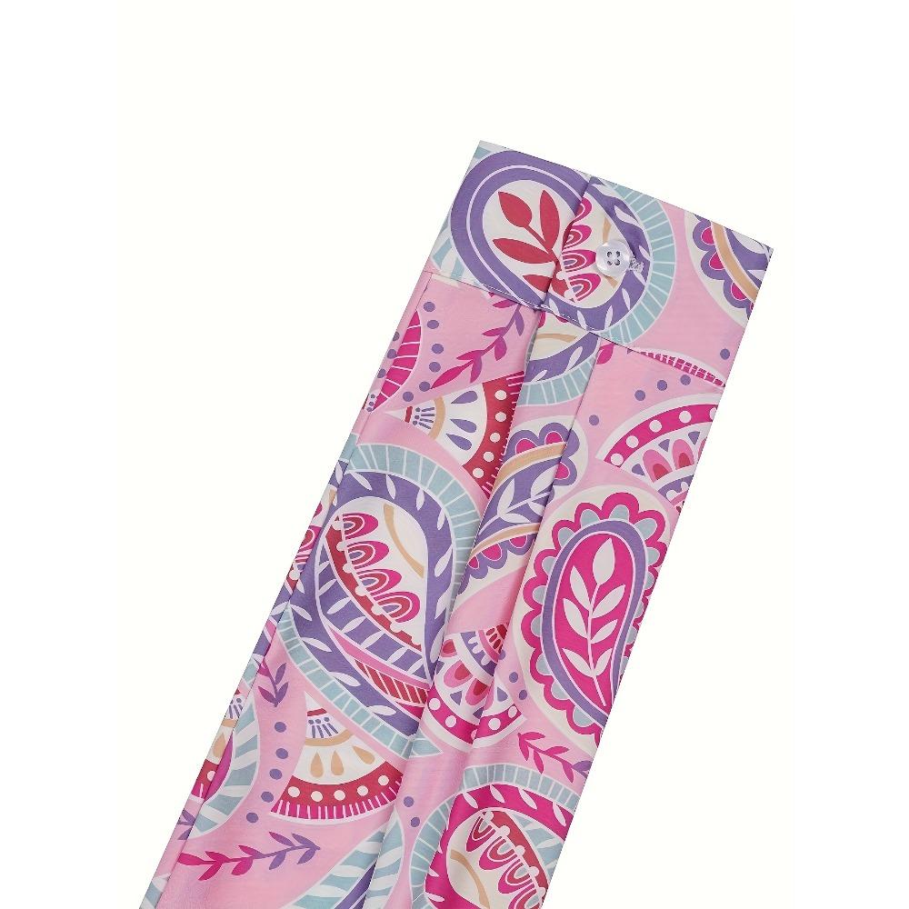 Elegant Women's Long Sleeve Paisley Shirt