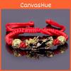 Handmade Alloy Bead Pi Xiu Bracelet With Adjustable Red Cord For Travel And Gifts