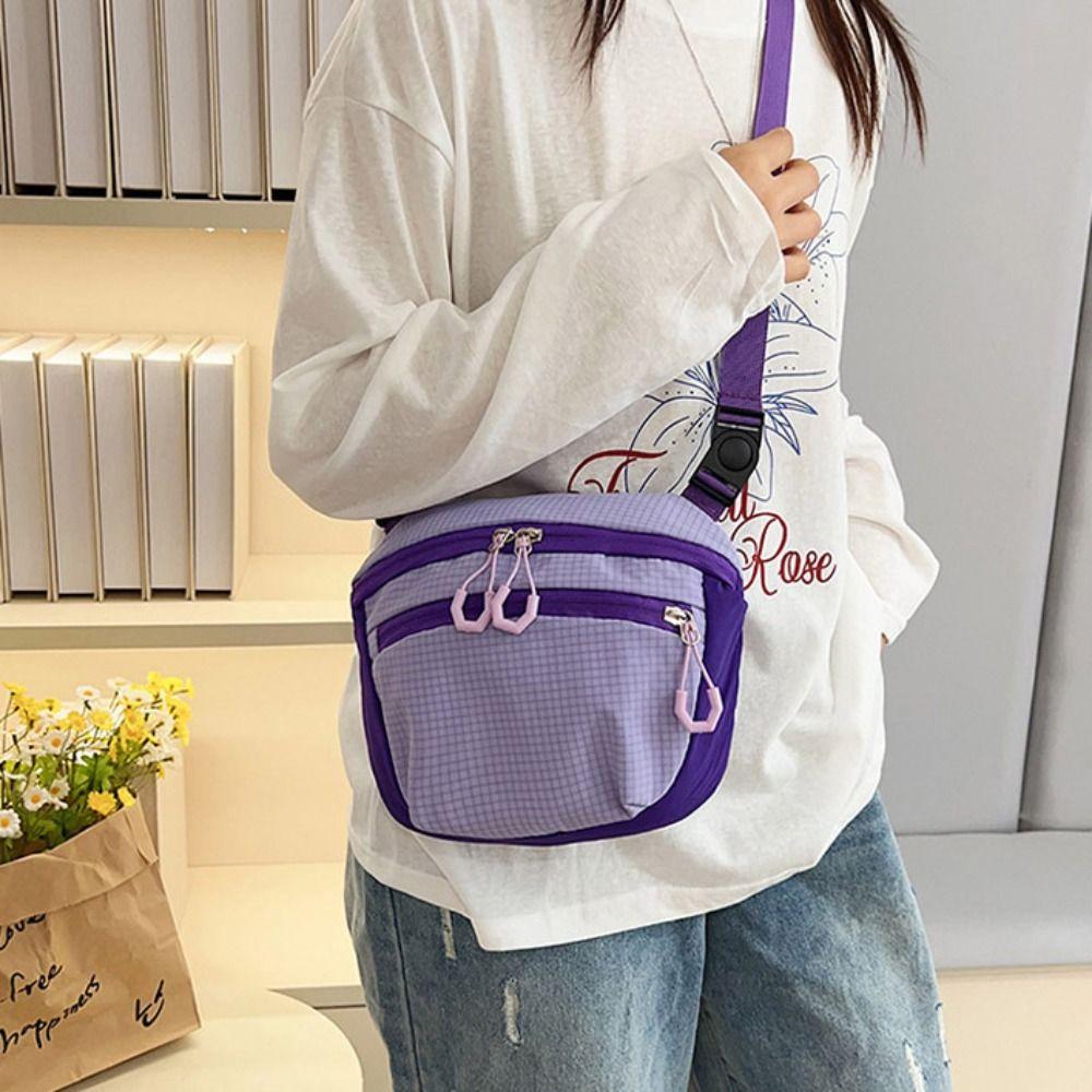 Sports Nylon Shoulder Bag Solid Color Mobile Phone Pack Quick-dry Casual Crossbody Bag  Daily