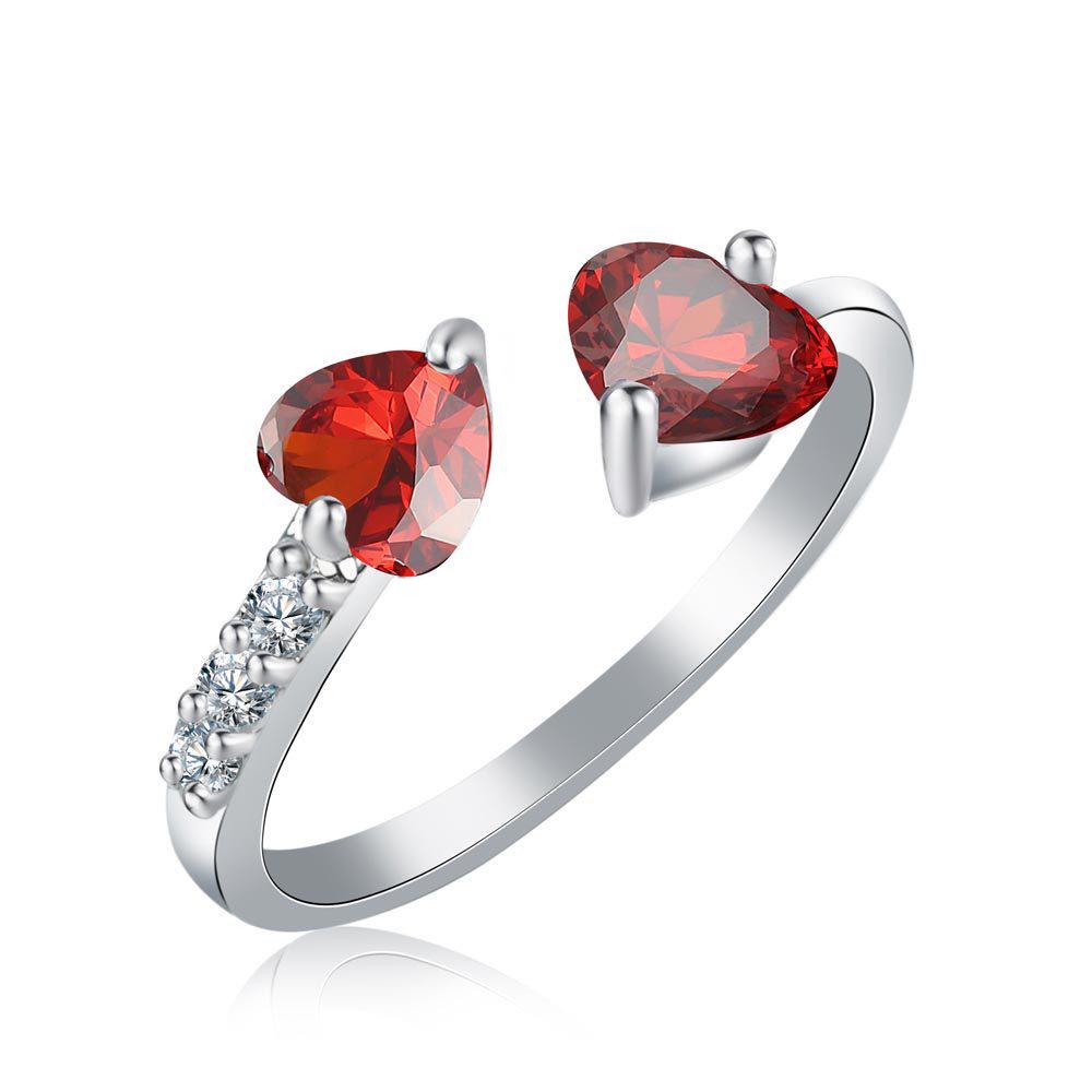 2023 Korean Heart-Shaped Zircon Open Ring: Luxurious, Trendy, and Elegant.