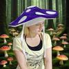 Polka Dot Mushroom Hat Soft Velvet Fungus Beret Cap Adjustable Costume Headpiece  Novelty Costume
