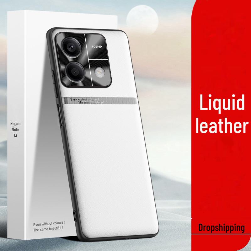 Tekuté kožené pouzdro Redmi Note 13: Ochranný kryt proti pádu a znečištění z jednoho kusu