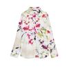 Spring New Women's Clothing Fashion Casual Retro Florals Print Silk Satin Texture Loose Shirt 2483194