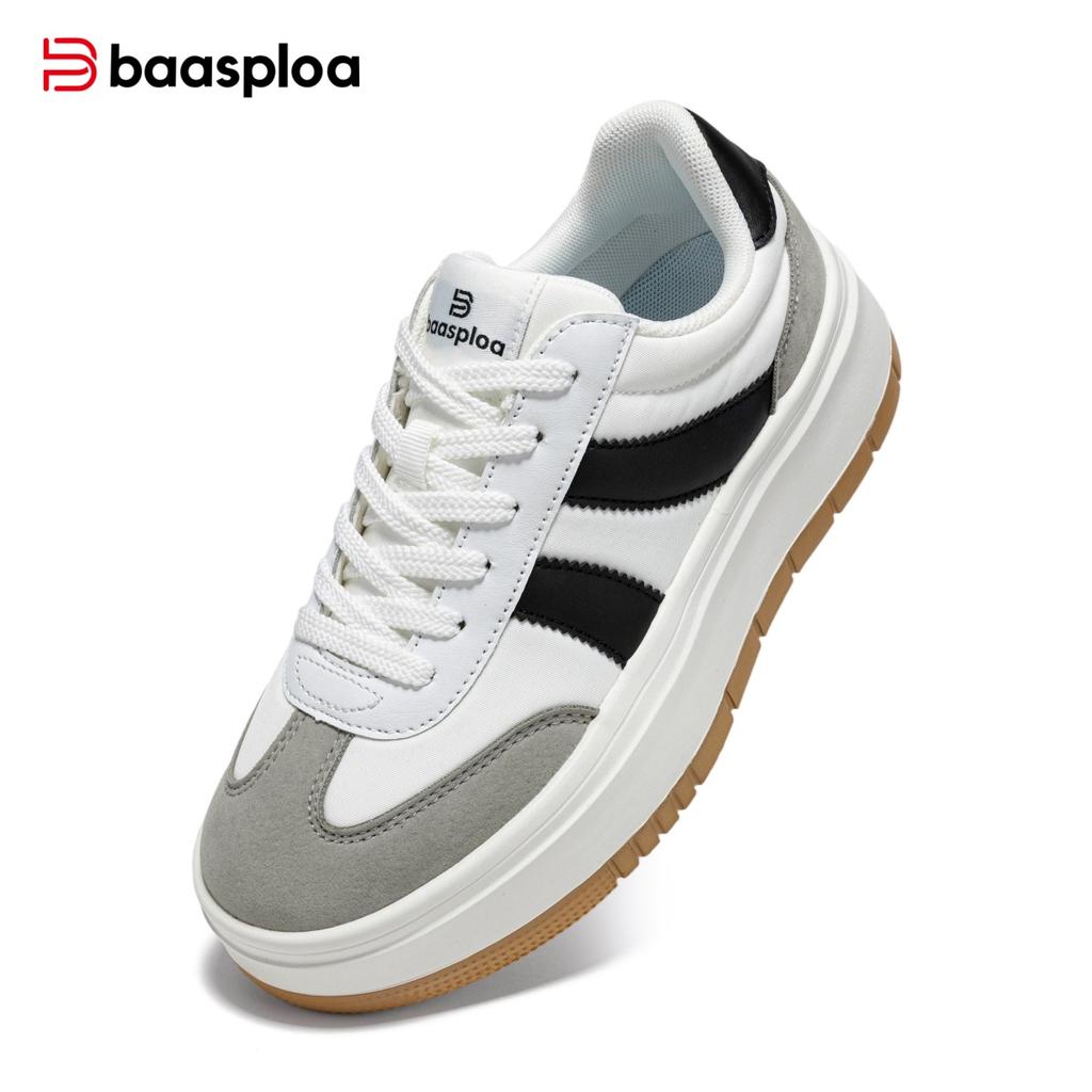 Baasploa women's board shoes are warm, comfortable, thick soled, height increasing sports shoes, lightweight casual shoes, retro and trendy shoes