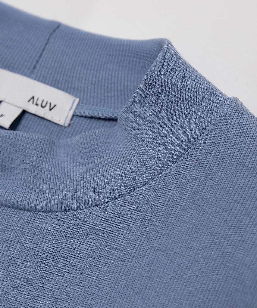 Eilubeu Half Sleeve Modal Ribbed Tee Aqits001D (A Type)