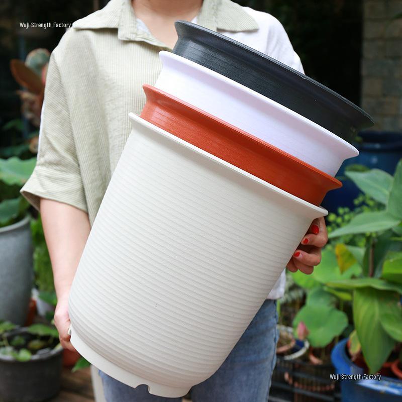 Large Nordic-Style Resin Flower Pot for Indoor/Outdoor Use: Imitation Ceramic Planter for Green Plants & Succulents