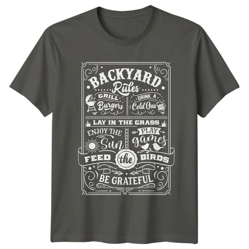 Backyard Rules Grill Burgers Cold Backyard Activities Lifestyle TShirt Unisex Unisex S