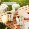 Large-capacity Draining Cups High-color Sealing Fruit Cups Portable Storage Water Cups Plastic Cups