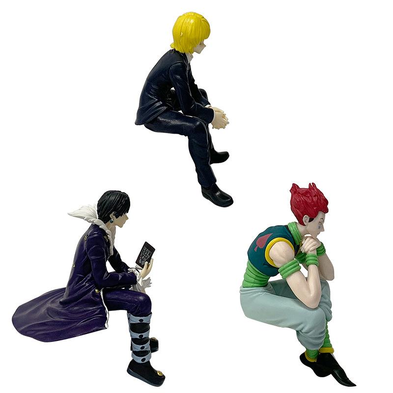 13cm Hunter×Hunter Anime Figure Kurapika Action Figure Chrollo Illumi Hisoka Figurine Collection Noodle Stopper Model Playthings Gifts