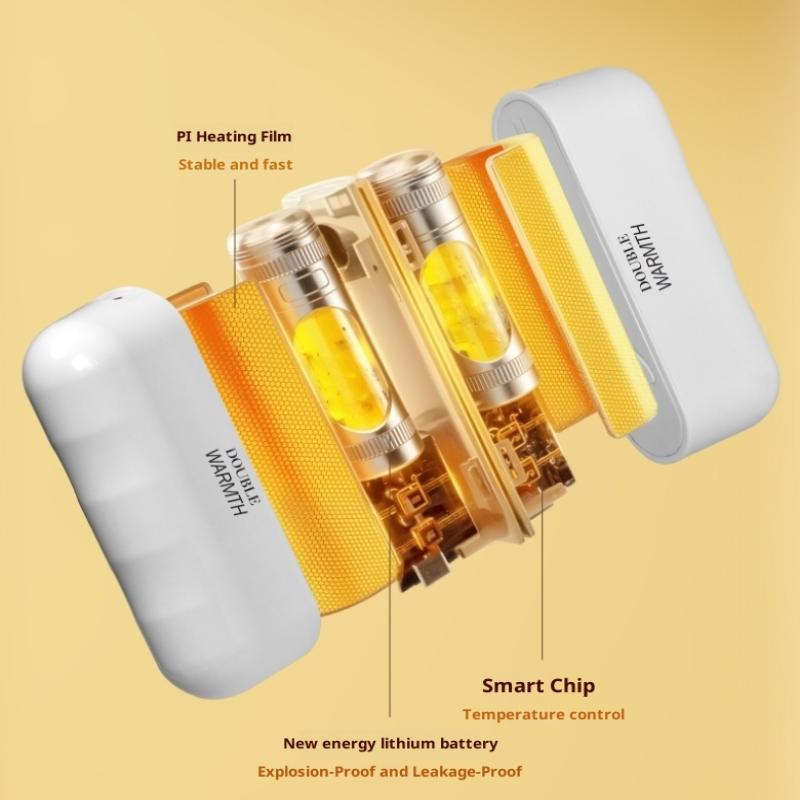 2 In 1 Magnetic Rechargeable Hand Warmers Mini Electric Handwarmers Reusable Portable Pocket Heater Tech Gifts For Christmas