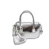 Mit Liebe Anhänger Silber Handtasche Leder Satteltasche Elegante PU Bowlingtasche Mädchen/Damen