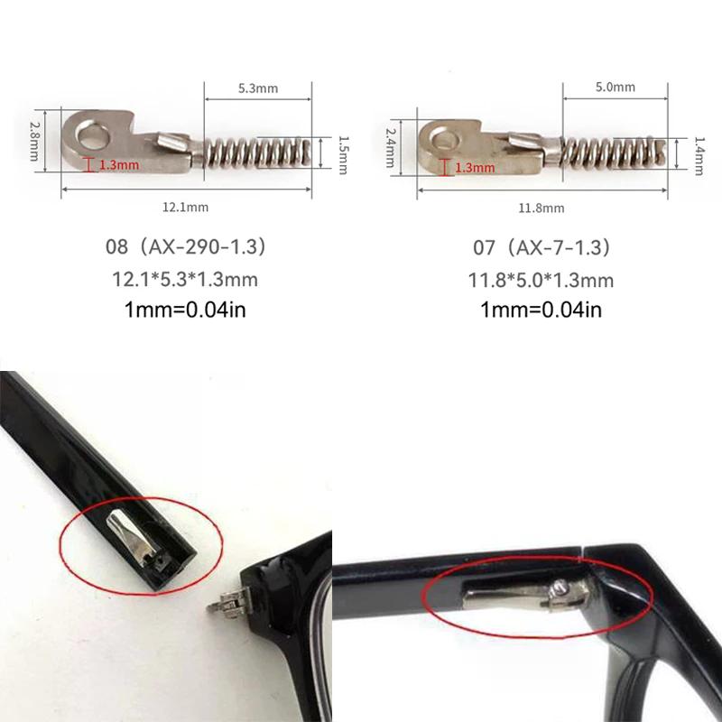 2Pcs Eyeglasses Spring Insert Glasses Repairing Flex Temples Optical Frame Broken Replacement Part Accessory Stainless Steel