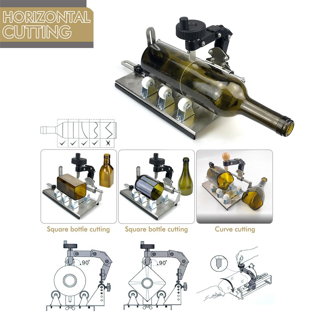Bottle Cutting Tool DIY Machine Glass Cutter Kit Wine Beer Glass Sculptures Cutter Machine for Bottles of Beer Liquor Whiskey