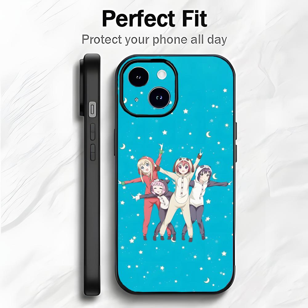 Cute Funny Japanese Anime Y-Yuru Y-Yuri Phone Case Phone Case Soft Packaging Lightweight For iPhone17 16 15 14 13ProMax