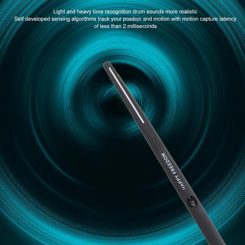 Virtual Electronic Drum Noiseless Air Drumstick Set with Drumstick Portable 3D Motion Sensing Drum Set for and Kids Set, Pedals, Beginners, Adults,