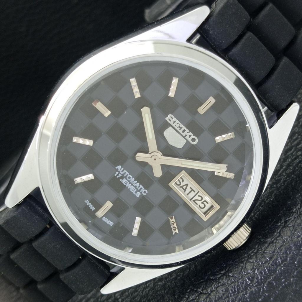 

AUTOMATIC SEIKO 5 JAPAN MENS 6309A REFURBISHED BLACK COLOR DIAL WATCH a440249-9 Sk-a440249-1
