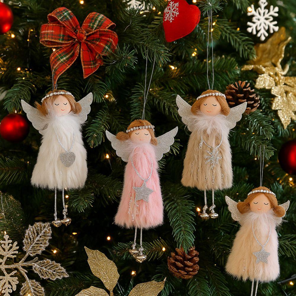 Cute Plush Angel Pendant Handmade Craft Christmas Tree Ornament  Xmas Gift