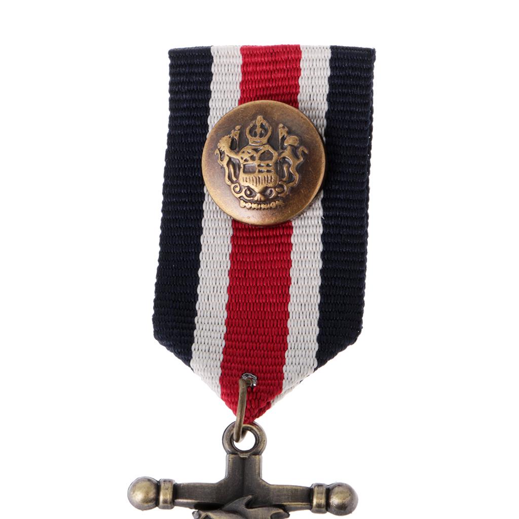 2 stykker unisex vintage marine stil dress medalje brosje jakkeslag Pin punk smykker