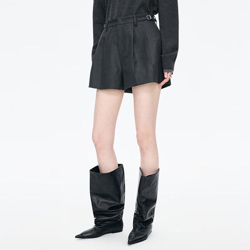 JNBY Women's Loose Fit Straight-Leg Wool Blend Shorts