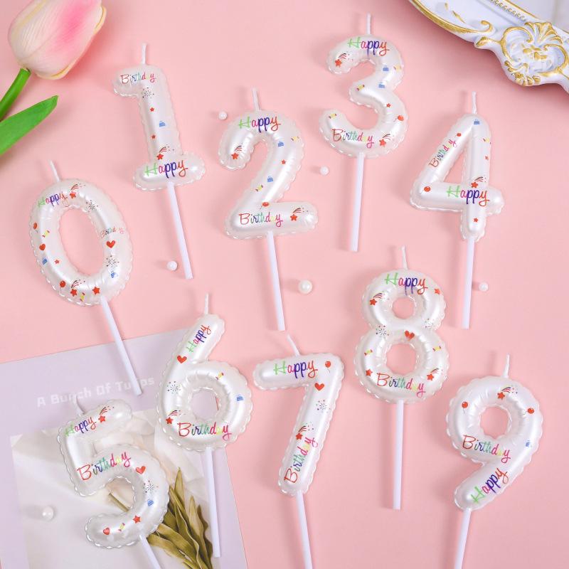 Golden Number Candles 0-9 Cake Decorations for Birthday Parties