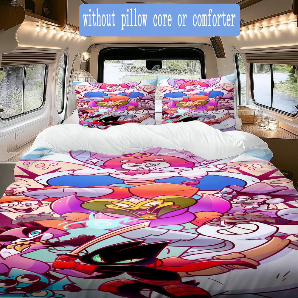 Cartoon character theme Pattern Bedding,Quilt Set Quilt Cover Pillowcase Home Birthday Gift (1*duvet cover+2*pillowcase,without core)XSJT0917373