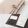 Midori Notebook 15360006 Laid-Back Cover, B6, Fabric, Beige,