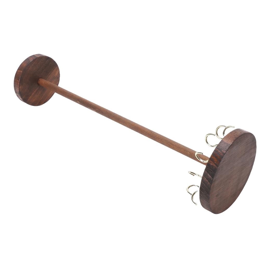 Necklace Organizer Rack Solid Wood Display Storage Desktop Jewelry Holder Stand Hanging Prop with Hook