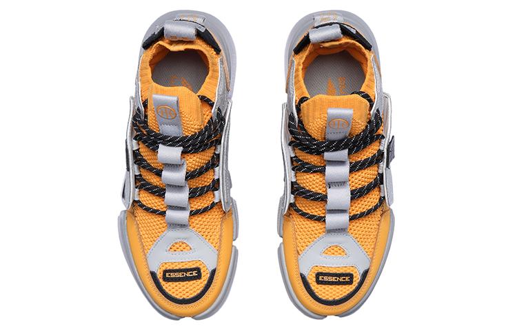Li Ning Essence 2 Cushioning Slip Resistant Abrasion Resistant Mid top Vintage Basketball Shoes Women's Yellow Black AGBN062-17