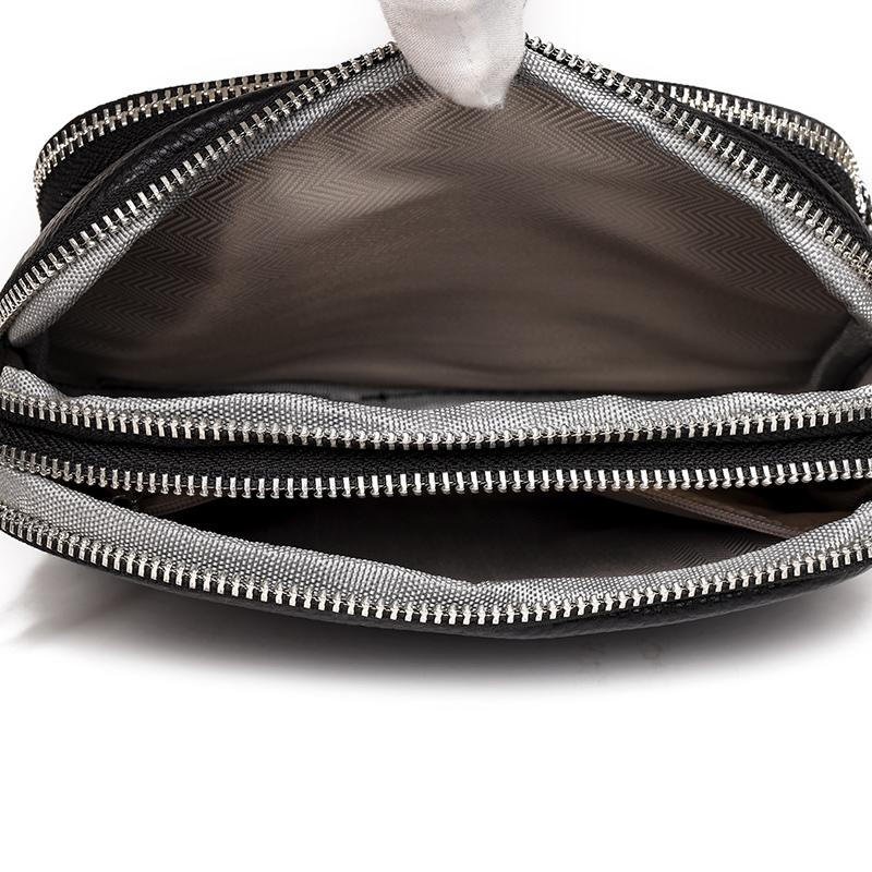 Genuine Leather Shoulder Crossbody Bag For Women Solid Color Cow Leather Ladies Handbags Fashion Female Messenger Bags