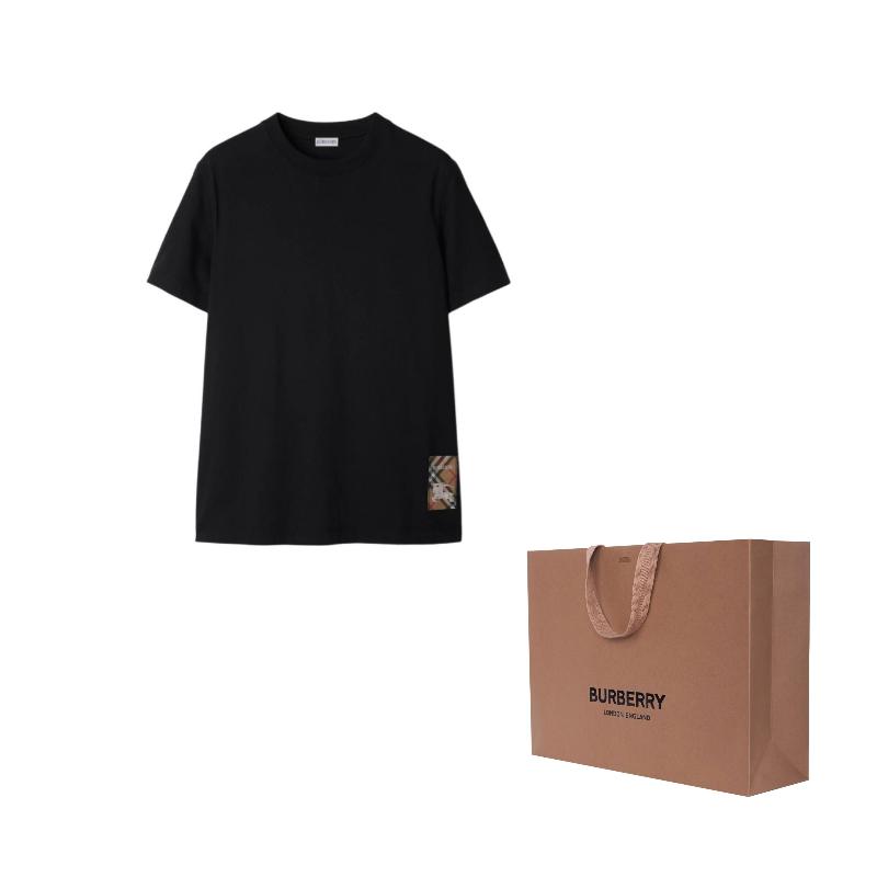 Burberry Check-logo Patch Cotton T-shirt 81048891
