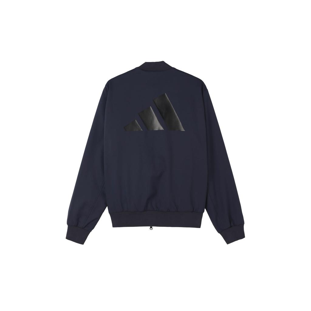 Adidas Future Icon Bomber Logo Print Fleece Lined Thermal Sports Pilot Jacket Men's Legend Ink GP0977