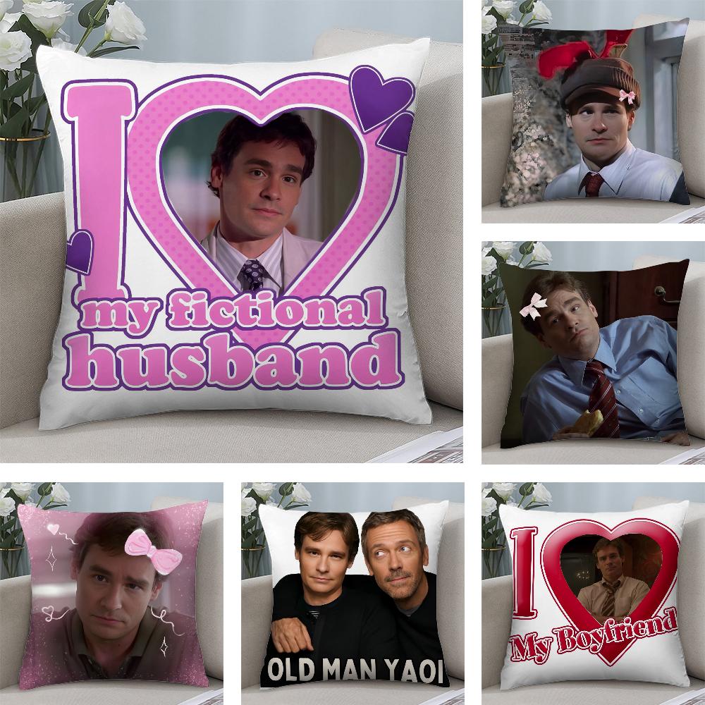 House James Wilson Old Man Yaoi Pillow Case Short Plush Pillow Covers Sofa Decorative Home Double-sided Printing Cushion Cover