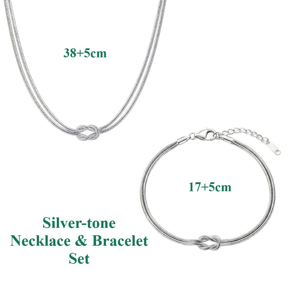 Infinity Love Knot Stainless Steel Bracelets Snake Chain Elegant Friendship Couples Bangles For Women Bridesmaid Jewelry Gifts