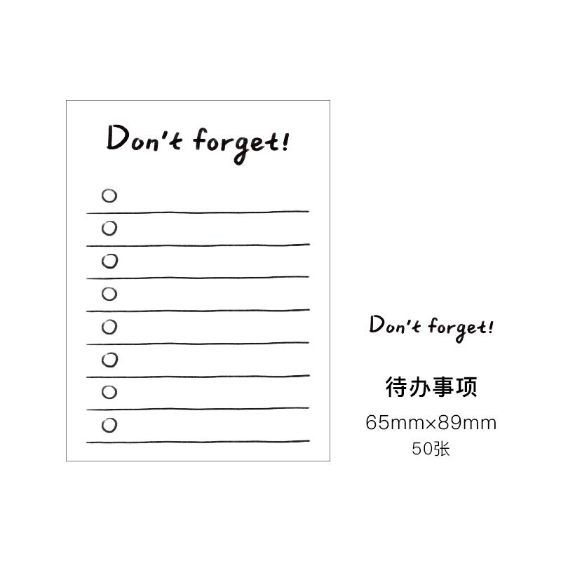 

Journamm 50pcs Simplicity Cute Styles Memo Pad Scrapbooking Decoration Office Supplies Creative Stationery Planner Sticky Notes