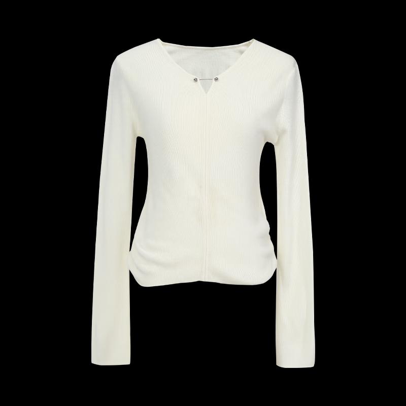 Women's Simple V-Neck Pullover Knit Sweater