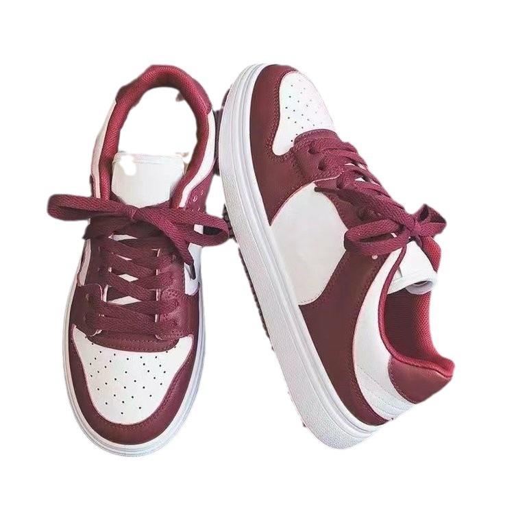 Ugly cute platform white shoes women's muffin new niche fashion versatile leather surface student board shoes