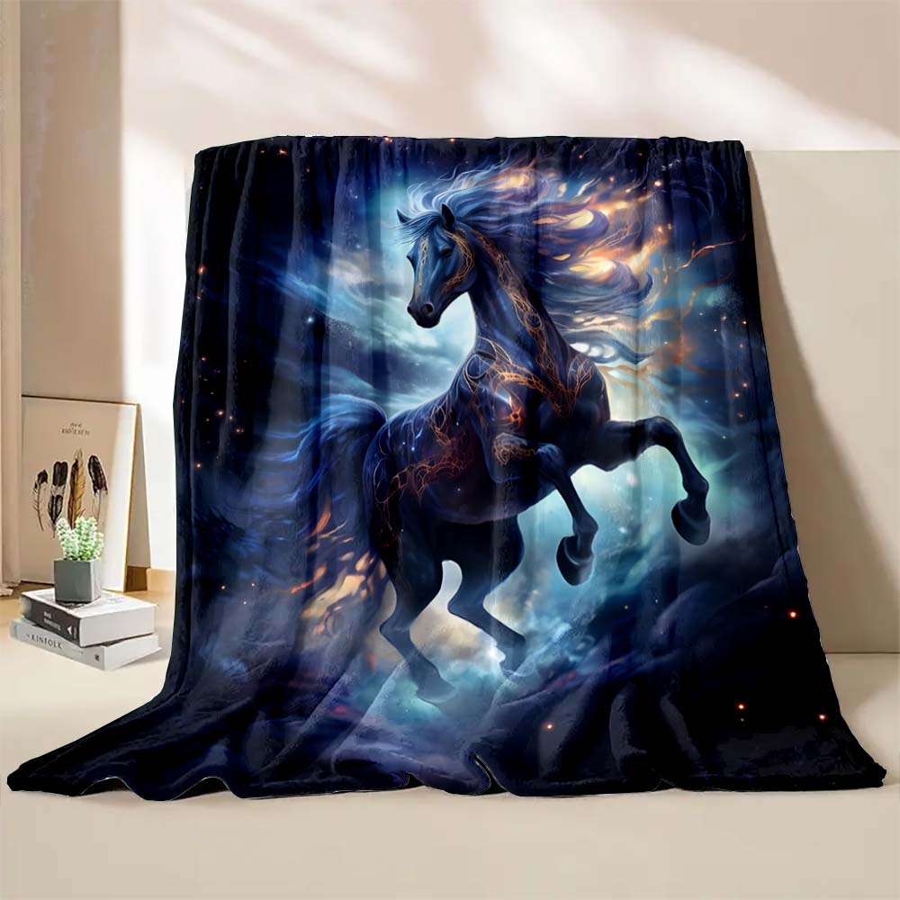 6 Größen Pferdedruck Decke Warm Weich und Bequem Heim Reise Decke Büro Sofa Bettwäsche Abdeckung Decke Geschenk