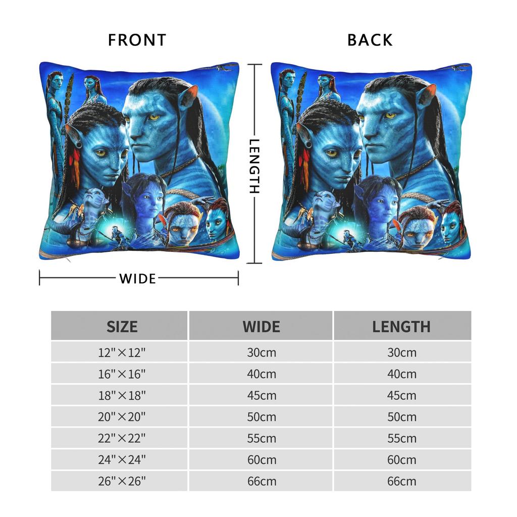 Avatars Movie Poster Pillow Case Comfy Pillow Cover Retro Trendy Cushion Cover For Living Room Bed Chair