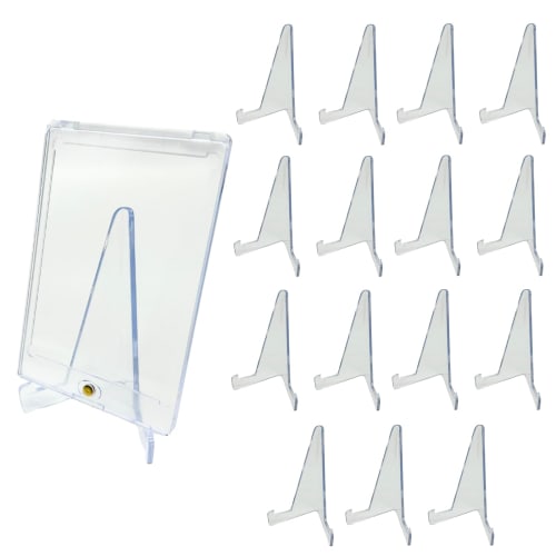 Acrylic Honpo Card Stands, 16-Piece Magnetic Loader Stand, Easy Display, Stand Only, Magnetic Loader Stand, PSA Stand (16 Stands)
