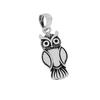 Silver Pendant Bird Owl Small Women's Oxidized Pendant Little Owl Little Bird