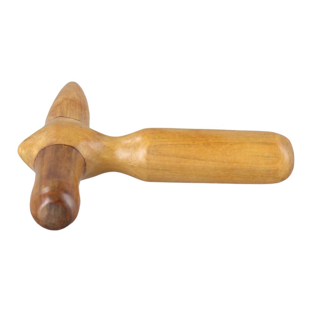 Sandalwood Cross Hammer Soreness Relief Trigger Point Reflexology Massager Tool Wooden Muscle Relaxation Body Massage Stick