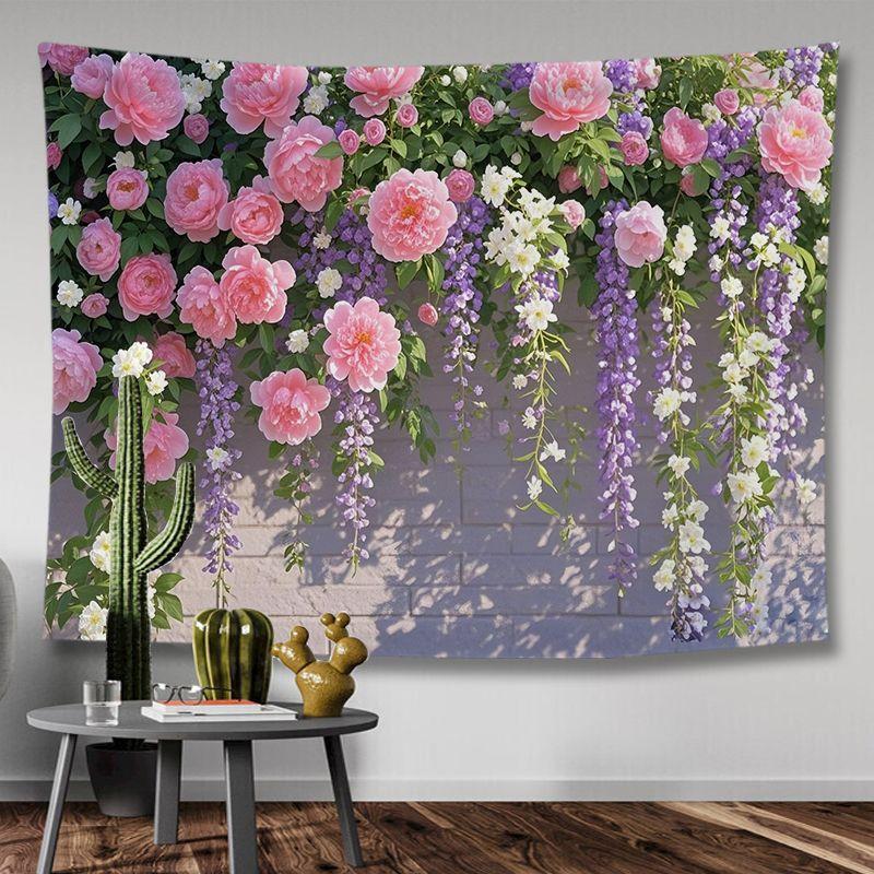 Beautiful Rose Flower Background Wall Fabric for Bedroom Bedside and Room Decoration