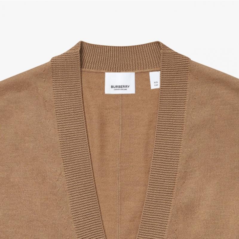 Burberry 8074885 Dornoch Dornoch Check Patch Merino Wool Women S Cardigan