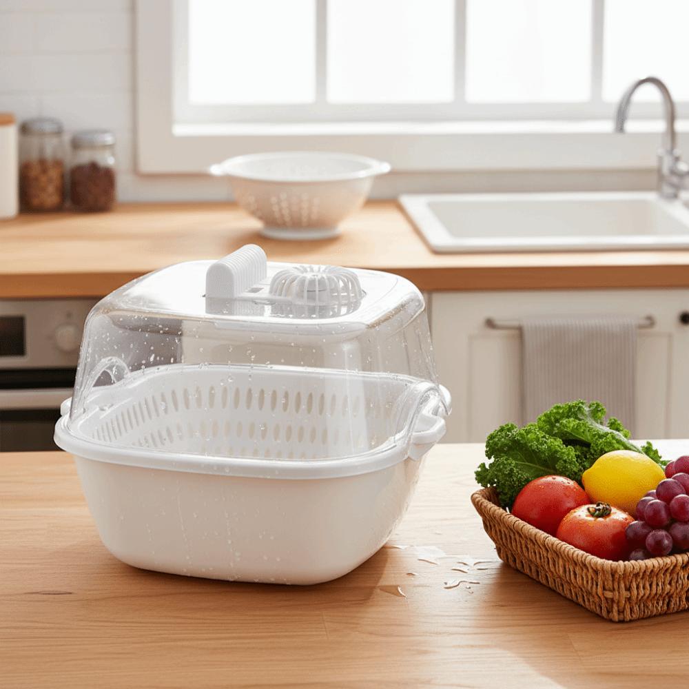 Removable Food Preservation Defroster Ultraviolet Drain Basket Household Meat Defroster Fruits