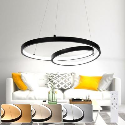 Suspension - NETTLIFE - 40CM - Black - LED Dimmable - Remote Control