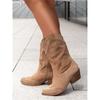 Winter New Arrivals: Mid-Heel 40-43 Suede Low-Cut Women's Boots