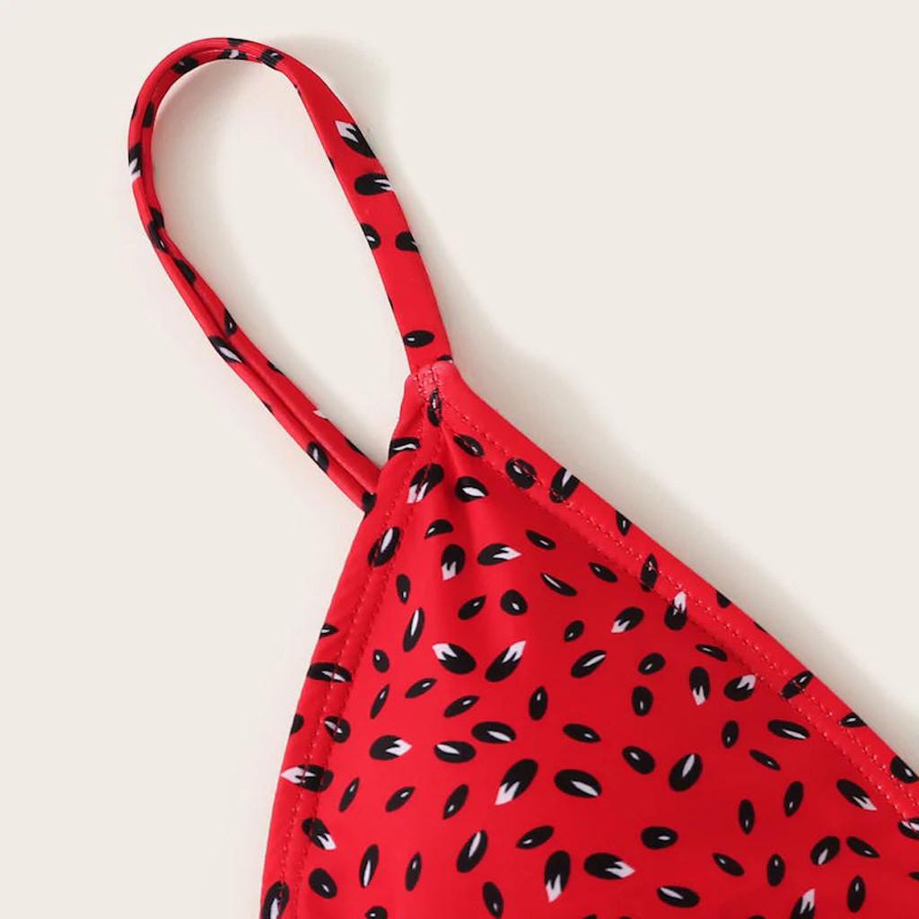 Women Print Tube Up Two Pieces Bikini Push-Up Swimsuit Swimwear Beachwear